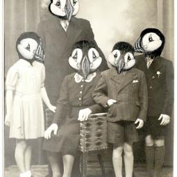 Familie Vogler, ca. 20 x 16 cm, 2017