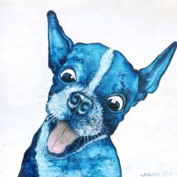 Alfred, Oil on Cardboard, 15 x 15 cm, 2019