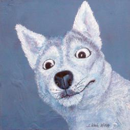 Amadeus, Oil on Cardboard, 20 x 20 cm, 2014