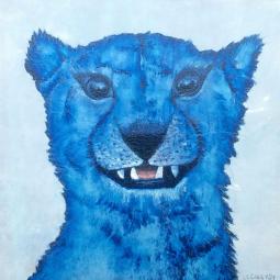 Bruce, Oil on Cardboard, 21 x 21 cm, 2021