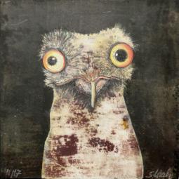 Charly, Oil on Cardboard, 10,5 x 10,5 cm, 2018