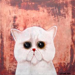 Dodi, Oil on Cardboard, 21 x 21 cm, 2018