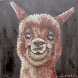 Dolores, Oil on Cardboard, 15 x 15 cm, 2019