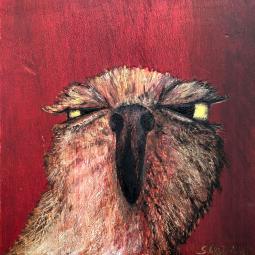 Elise, Oil on Cardboard, 11 x 11 cm, 2022