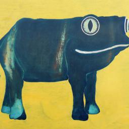 Elosch, Oil on Cardboard, 45 x 35 cm, 2014