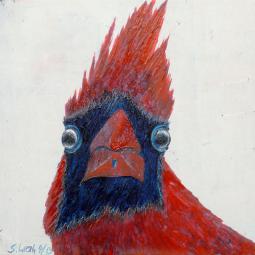 Elvis, Oil on Cardboard, 10 x 10 cm, 2019