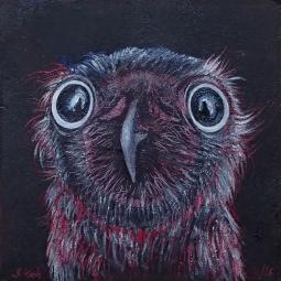 Eugen, Oil on Cardboard, 10 x 10 cm, 2016