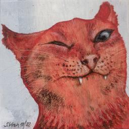 Giacomo, Oil on Cardboard, 10 x 10 cm, 2022