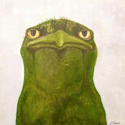 Hans Moser, Oil on Cardboard, 21 x 21 cm, 2020