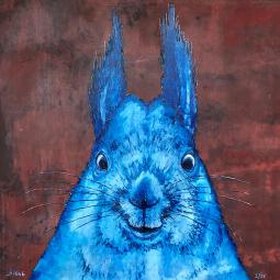 Hansi, Oil on Cardboard, 21 x 21 cm, 2021