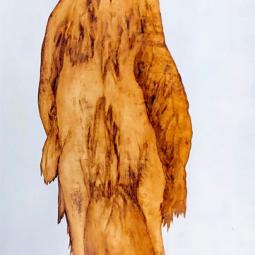 Heiner, Oil on Cardboard, 48 x 130 cm, 2021