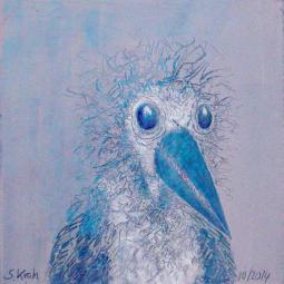 Herta, Oil on Cardboard, 10 x 10 cm, 2014