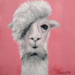 Hipster, Oil on Cardboard, 20 x 20 cm, 2014