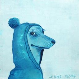 Justin, Oil on Cardboard, 10 x 10 cm, 2016