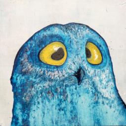 Karl-Friedrich, Oil on Cardboard, 10 x 10 cm, 2019