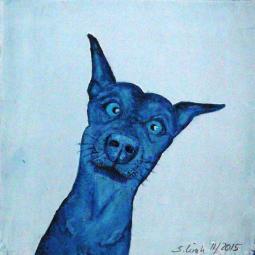 Leopold, Oil on Cardboard, 10 x 10 cm, 2015