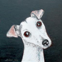 Liselotta, Oil on Cardboard, 10 x 10 cm, 2019