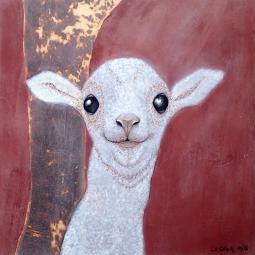 Loreen, Oil on Cardboard, 21 x 21 cm, 2016