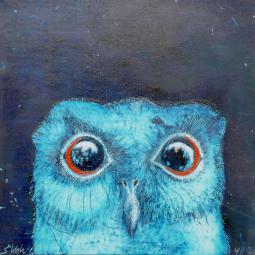 Louise, Oil on Cardboard, 10 x 10 cm, 2019