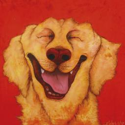 Lucky, Oil on Cardboard, 21 x 21 cm, 2018