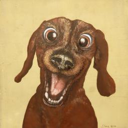 Luke, Oil on Cardboard, 21 x 21 cm, 2019