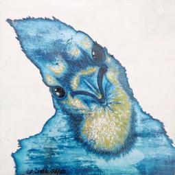 Lulu, Oil on Cardboard, 15 x 15 cm, 2019