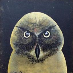 Marcel, Oil on Cardboard, 15 x 15 cm, 2016