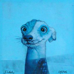 Michel, Oil on Cardboard, 10 x 10 cm, 2016