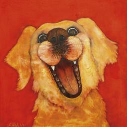 Micky, Oil on Cardboard, 21 x 21 cm, 2018