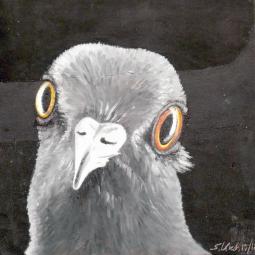 Randolf, Oil on Cardboard, 15 x 15 cm, 2018