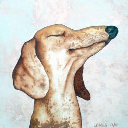 Rico, Oil on Cardboard, 21 x 21 cm, 2018