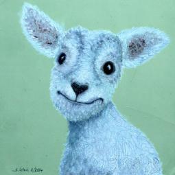 Schiepie S., Oil on Cardboard, 20 x 20 cm, 2014