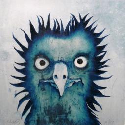 Schwimu, Oil on Cardboard, 10,5 x 10,5 cm, 2018