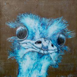 Silvio, Oil on Cardboard, 10 x 10 cm, 2019