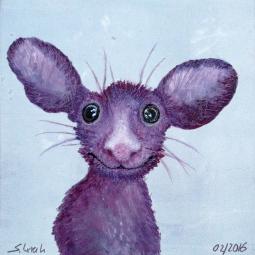 Sören, Oil on Cardboard, 10 x 10 cm, 2016