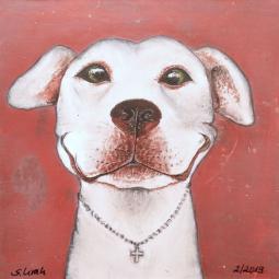 Tina, Oil on Cardboard, 15 x 15 cm, 2019