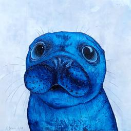 Toni, Oil on Cardboard, 21 x 21 cm, 2021