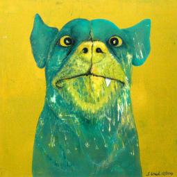 Vlad, Oil on Cardboard, 21 x 21 cm, 2014