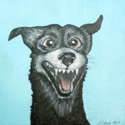 Walther, Oil on Cardboard, 15 x 15 cm, 2018