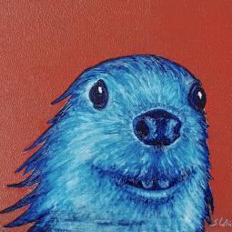 Wilhelm, Oil on Cardboard, 10 x 10 cm, 2018