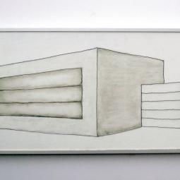 weißes Gebäude, 28 x 64 cm, 2013